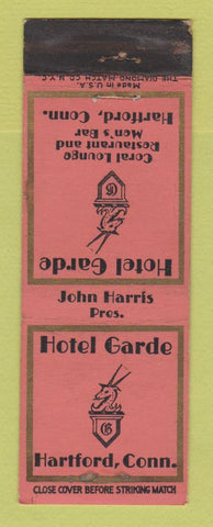 Matchbook Cover - Hotel Garde Hartford CT WEAR