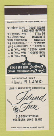 Matchbook Cover - Island Inn Westbury LI NY
