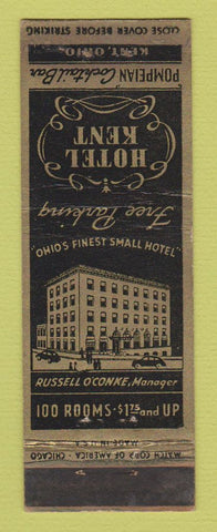 Matchbook Cover - Hotel Kent OH WEAR
