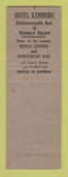 Matchbook Cover - Hotel Kenmore Boston MA