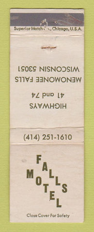 Matchbook Cover - Falls Motel Menomonee Falls WI WEAR