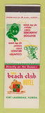 Matchbook Cover - Beach Club Hotel Fort Lauderdale FL