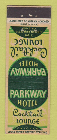 Matchbook Cover - Parkway Hotel Chicago IL