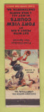 Matchbook Cover - Fort View Courts motel Chatsworth GA Fried Chicken