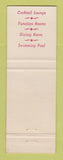 Matchbook Cover - The Towers Motor Inn Dedham MA