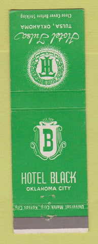 Matchbook Cover - Hotel Black Oklahoma City OK Tulsa