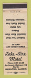 Matchbook Cover - Lake Aire Motel Hamilton IL WEAR