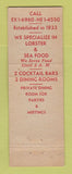 Matchbook Cover - Harry Mamolen's Pioneer Room Belmont Hotel Cleveland OH