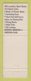Matchbook Cover - Deauville Hotel Miami Beach FL