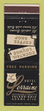 Matchbook Cover - Hotel Lorraine Toledo OH