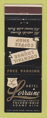 Matchbook Cover - Hotel Lorraine Toledo OH