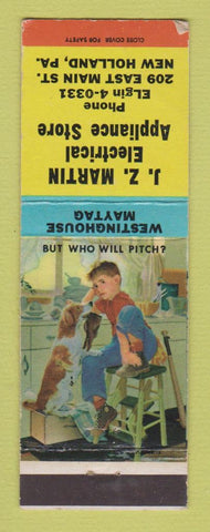 Matchbook Cover - JZ Martin Electrical Appliance Store New Holland PA WEAR
