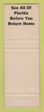 Matchbook Cover - El Comodoro Hotel Miami FL
