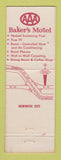 Matchbook Cover - Baker's Motel Norwich OH