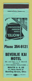 Matchbook Cover - Beverlie Kai Motel Bowling Green OH