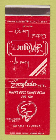 Matchbook Cover - Everglades Hotel Miami FL