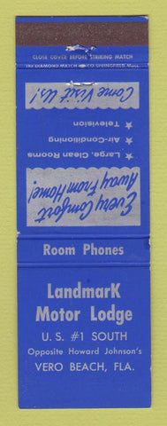 Matchbook Cover - Landmark Motor Lodge Vero Beach FL