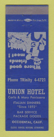 Matchbook Cover - Union Hotel Occidental CA WEAR