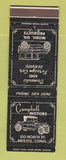 Matchbook Cover - Campbell Motors Bristol CT Mobil oil gas