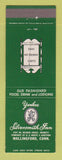 Matchbook Cover - Yankee Silversmith Inn Wallingford CT