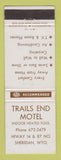 Matchbook Cover - Trails End Motel Sheridan WY
