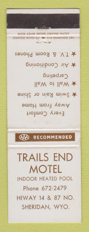 Matchbook Cover - Trails End Motel Sheridan WY