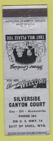 Matchbook Cover - Silverside Canyon Court Shell WY oil gas
