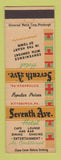 Matchbook Cover - Seventh Ave Hotel Pittsburgh PA