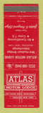 Matchbook Cover - Atlas Motor Lodge Highland NY