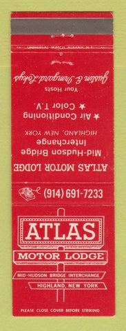 Matchbook Cover - Atlas Motor Lodge Highland NY