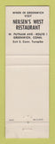 Matchbook Cover - Neilsen East Restaurant Riverside CT