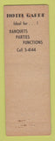Matchbook Cover - Hotel Garde New Haven CT WEAR