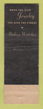 Matchbook Cover - Bulova Watches Klivans Warren OH jewelry
