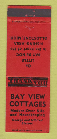 Matchbook Cover - Bay View Cottages Gladstone MI
