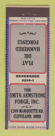 Matchbook Cover - Smith Armstrong Forge Cleveland OH Federal
