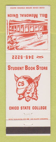 Matchbook Cover - Chico State College Bell Memorial Union CA
