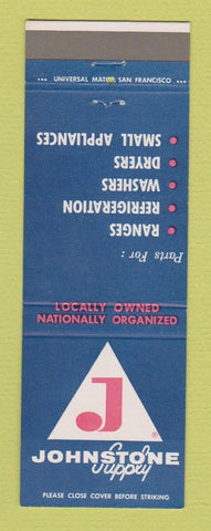 Matchbook Cover - Johnstone Supply Appliances
