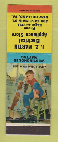 Matchbook Cover - JZ Martin Electrical Appliance Store New Holland PA