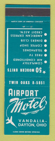Matchbook Cover - Airport Motel Vandalia Dayton OH