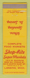Matchbook Cover - Shop Rite Super Markets Grocery Lansing MI