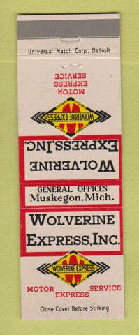 Matchbook Cover - Wolverine Express Trucking Muskegon MI