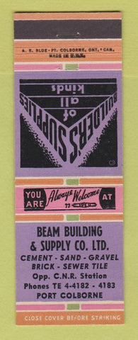 Matchbook Cover - Beam Building Supply Port Colborne ON
