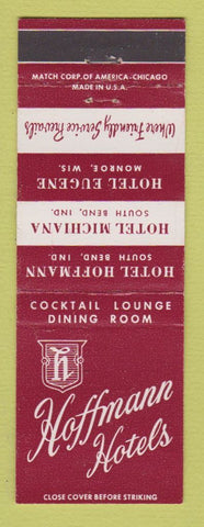 Matchbook Cover - Hoffman Hotels South Bend IN Monroe WI
