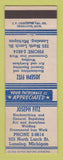 Matchbook Cover - Joseph Fitz Blacksmithing Lansing MI