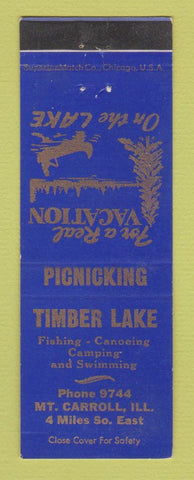 Matchbook Cover - Timber Lake Mount Carroll IL