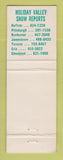 Matchbook Cover - Holiday Valley Ellicottville NY WEAR