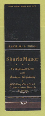 Matchbook Cover - Sharlo Manor Motel Clearwater Beach FL WEAR