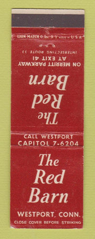 Matchbook Cover - The Red Barn Westport CT DISPLAY WEAR
