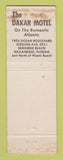Matchbook Cover - Dakar Motel Hallandale FL WEAR