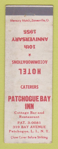 Matchbook Cover - Patchogue Bay Inn LI NY 1955 WEAR